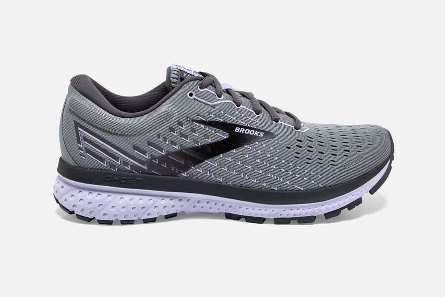 Brooks Ghost 13 Road Running Shoes Womens - Grey/Black/Purple - IBVDS-2913